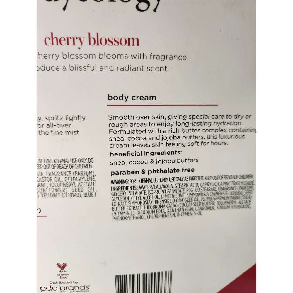 New BODYCOLOGY 3 Piece Set ~ Cherry Blossom Body Cream & Fragrance + Socks - Picture 6 of 6